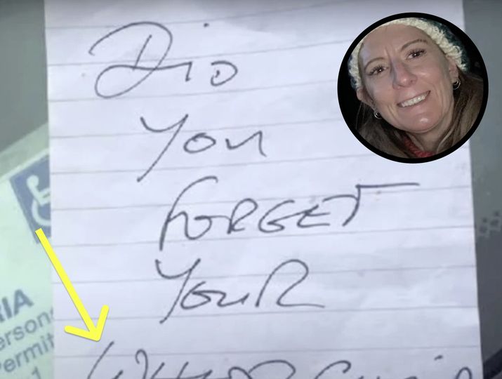 Woman Finds Note On Her Windshield, Fights Back Tears As She Reads It