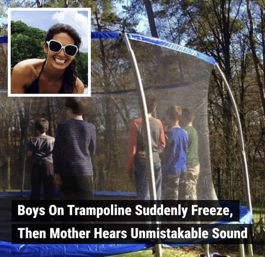 A mother was supervising her son and his friends as they bounced on the trampoline when suddenly she saw them stop in their tracks and all turn their bodies in one direction. She had no idea what was going on until she heard an unmistakable noise in the distance. That’s when it all clicked.