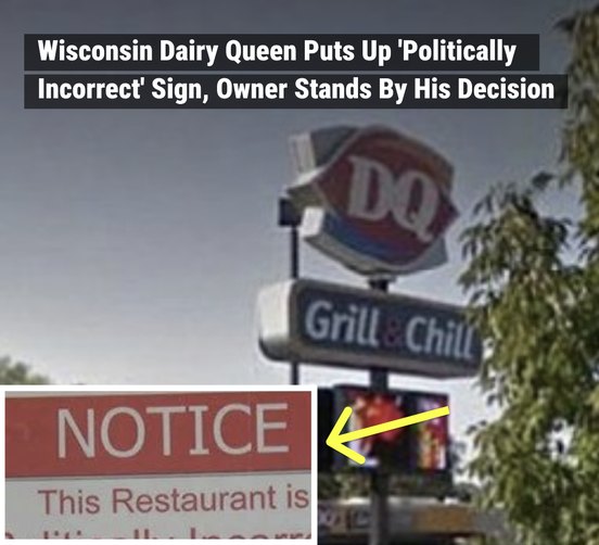 A Dairy Queen store is in serious trouble after posting this controversial sign. What makes it even worse for some people? The owner refuses to apologize for it.