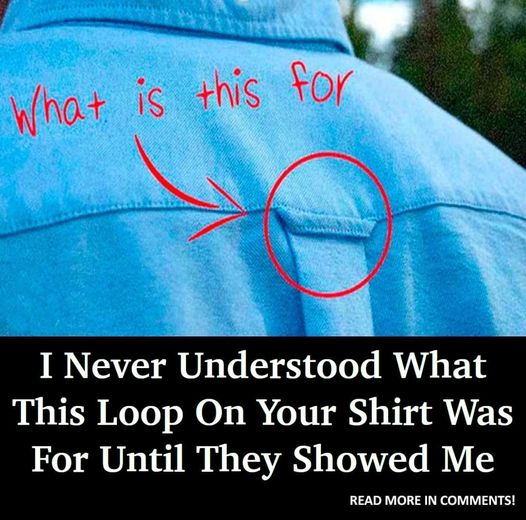 I always thought it was just to hang your shirt up! 🤷👇