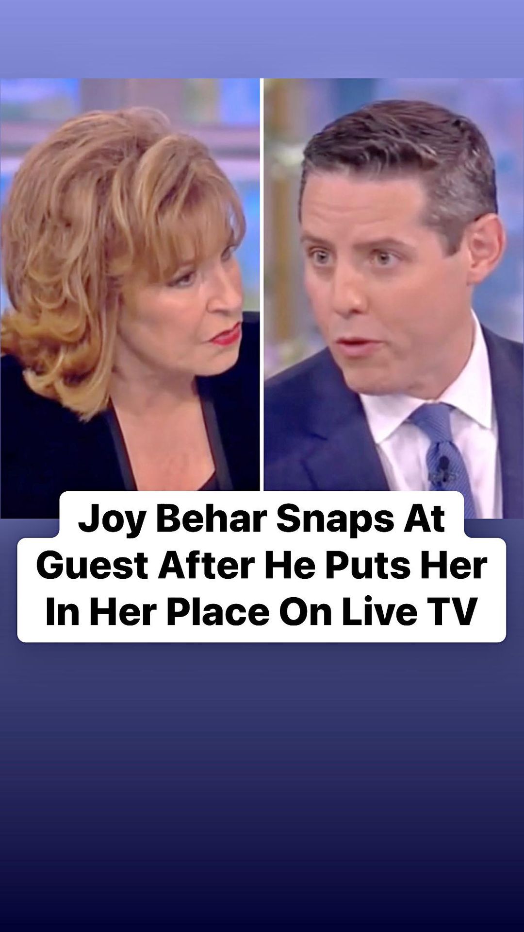 Joy Behar Snaps At Guest After He Puts Her In Her Place On Live TV.