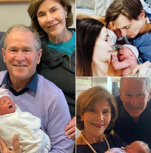 George and Laura Bush proudly welcome their blessing, a grandson, who was lovingly named after his great-grandfathers.