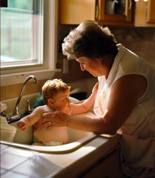 I was HORRIFIED to see my MIL bathing my son in a sink, WHERE WE WASH THE DISHES. Like, is it normal at all? Did YOU do this?