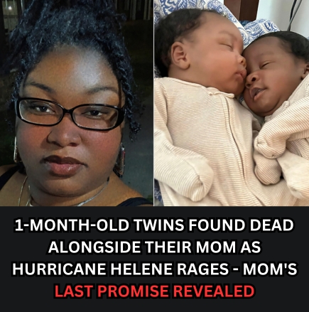 1-Month-Old Twin Brothers Found Dead Alongside Their Mom As Hurricane Helene Rages. A 27-year-old woman had made a final promise to her father to protect her newborn twins from Hurricane Helene’s devastation. She sought refuge in her house with her sons, hoping they’d stay safe, but fate had other plans.