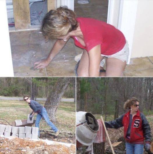 Her husband used to beat her frequently, so she took her children and ran away from home. She had nowhere to stay and not much money, so she decided to build a house with her own hands. Only her children helped her. All the neighbors laughed at her. Then they saw what she had accomplished and were amazed.