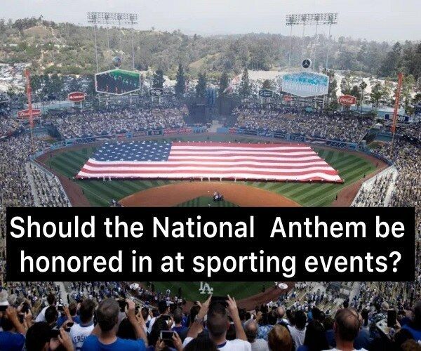 “Should the national anthem be honored at sporting events? People are debating, and their responses might surprise you!