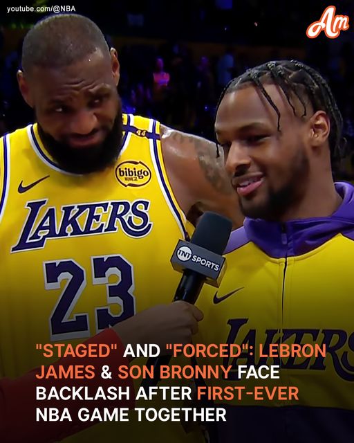 After Bronny’s recovery from cardiac arrest, LeBron James and his son MADE HISTORY by joining forces at the recent Lakers game. 🏀 But fans were DISAPPOINTED, saying Bronny’s place wasn’t “earned.”