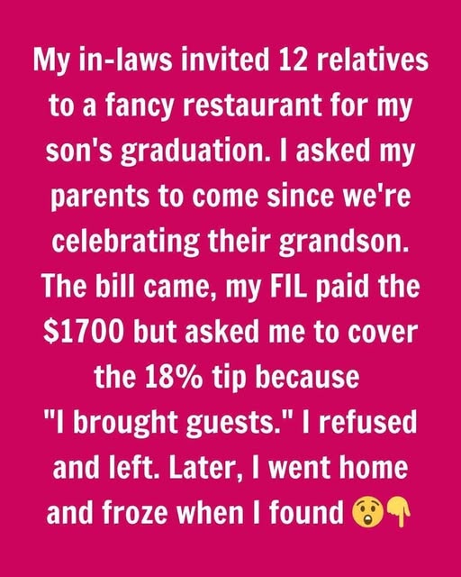 Refused to Tip $300 After Being Invited to a Dinner