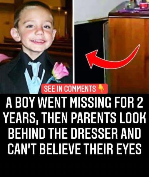 The police were not able to find a single trace of the boy, but two years later parents noticed something strange behind the dresser… Check the comments👇👇