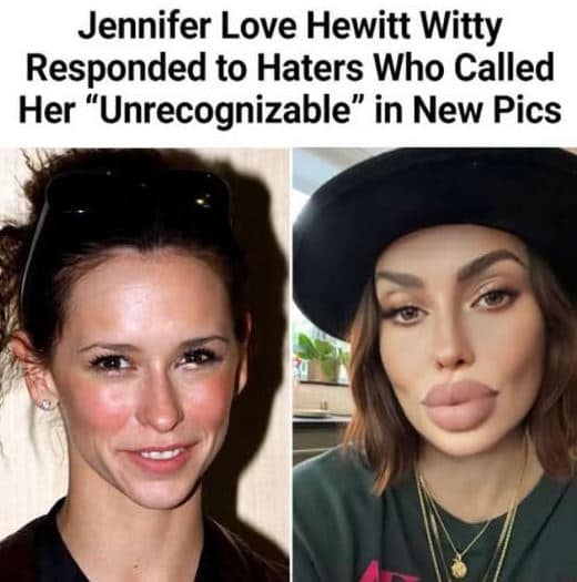 Jennifer Love Hewitt received a barrage of comments on her social media, with many accusing her of undergoing plastic surgery following the release of new footage. Yet, the 44-year-old actress responded in an unexpected manner to these online trolls, leaving us even more surprised. Check comments:👇