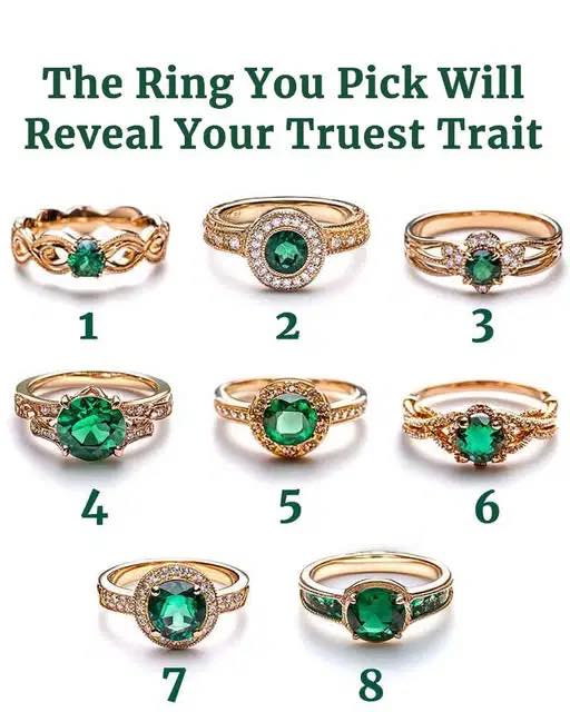 The Ring You Pick Will Reveal Your Truest Trait 💍✨→