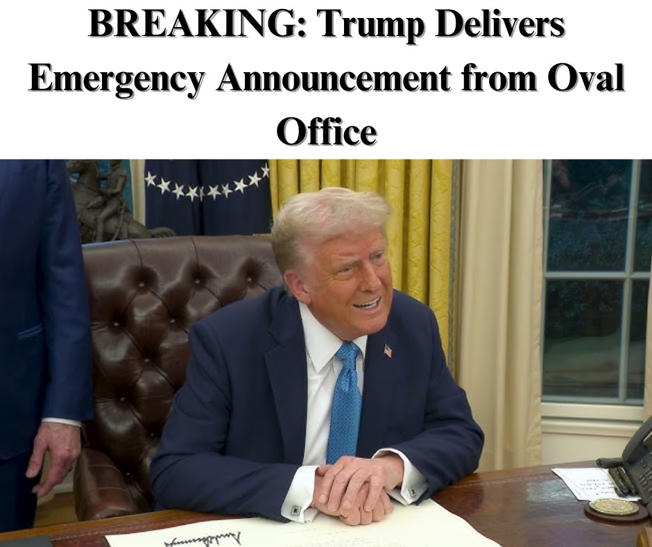 Trump Delivers Big Update From Oval Office