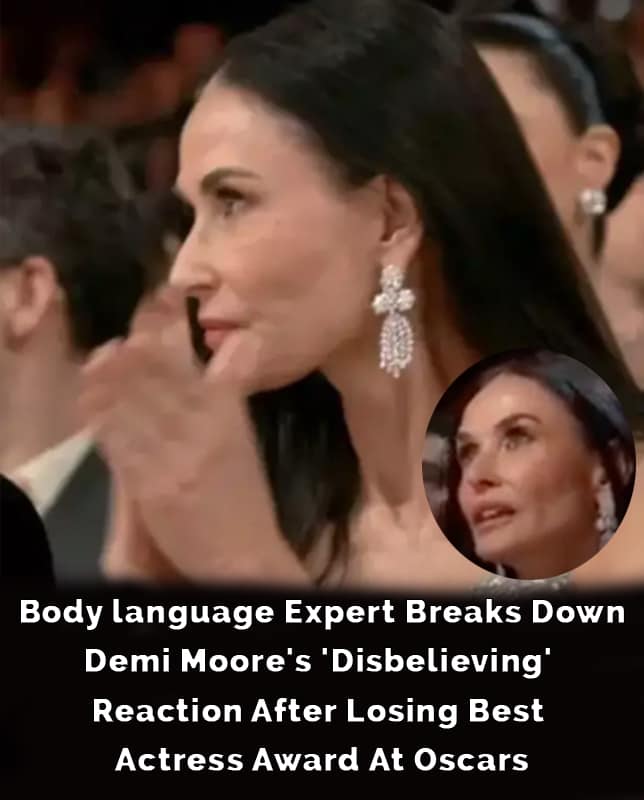 A body language expert has broken down Demi Moore’s reaction 😳 Check comments 👇