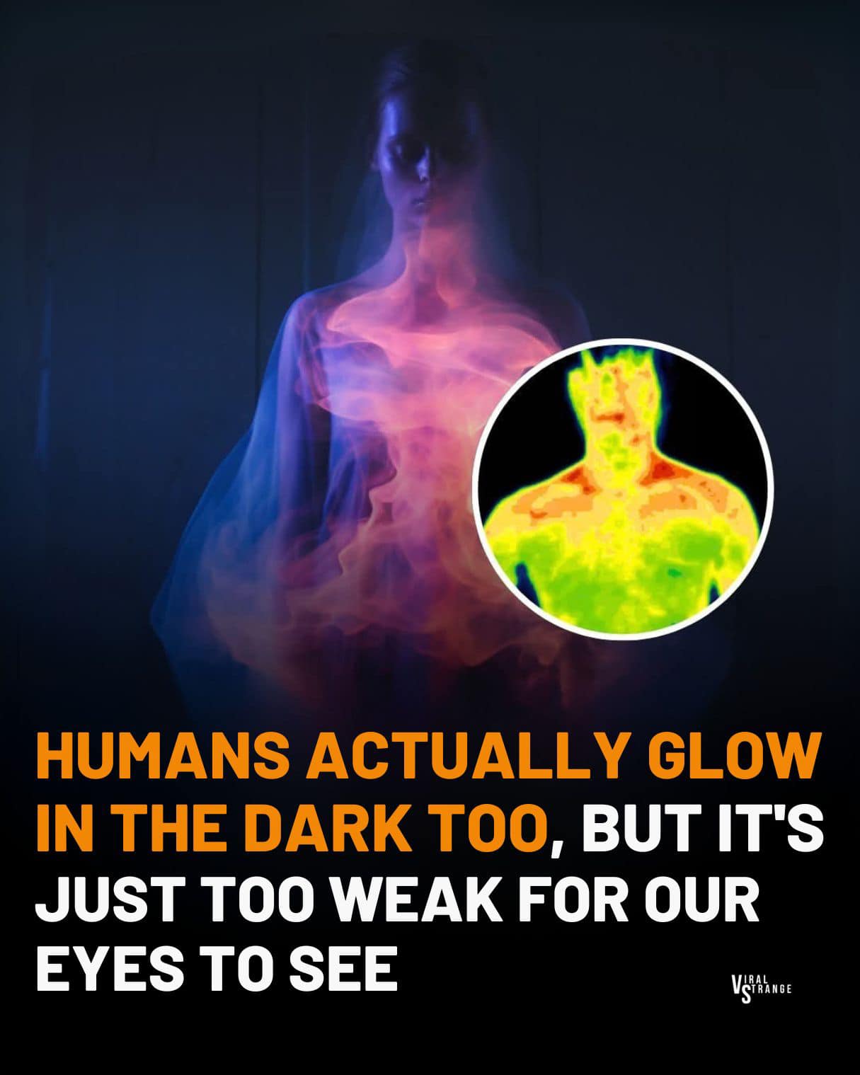 Humans actually emit a faint glow all the time, though it’s invisible to the naked eye. This isn’t just a sci-fi concept; it’s a biological fact. 🌌🔬…Details in the first comment👇