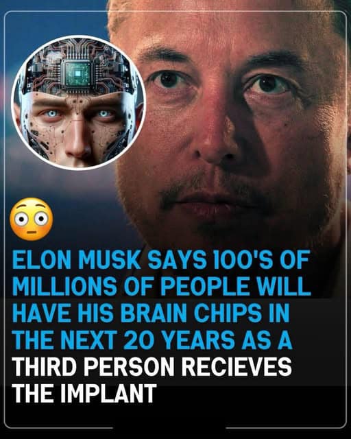 Elon predicts ‘hundreds of millions’ of people will have his brain chips implanted in the next 20 years. 🧠🤯(the 3rd person looks so weirdo! 😳🥺)…Details in the first comment👇⬇️